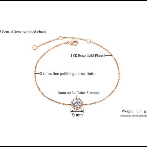 Sparkly delicate SILVER crystal zircon bracelet - Picture 4 of 5